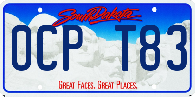 SD license plate 0CPT83