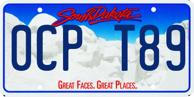 SD license plate 0CPT89