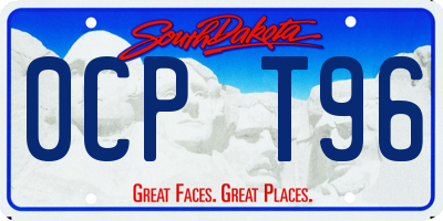 SD license plate 0CPT96