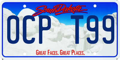 SD license plate 0CPT99
