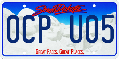 SD license plate 0CPU05