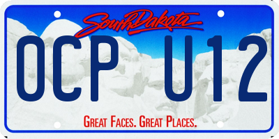 SD license plate 0CPU12