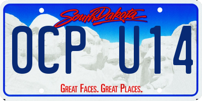 SD license plate 0CPU14
