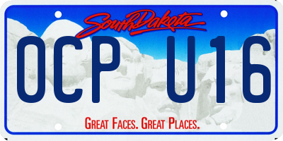 SD license plate 0CPU16