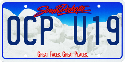 SD license plate 0CPU19