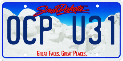SD license plate 0CPU31