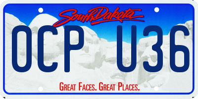 SD license plate 0CPU36