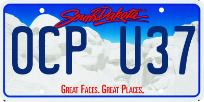 SD license plate 0CPU37