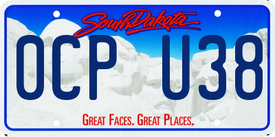 SD license plate 0CPU38