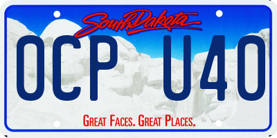 SD license plate 0CPU40