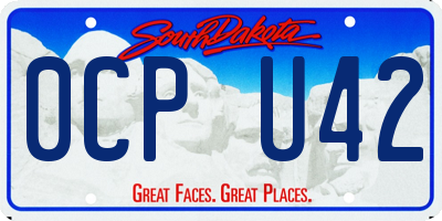 SD license plate 0CPU42