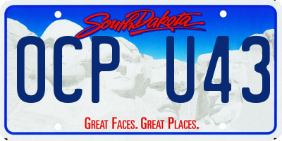 SD license plate 0CPU43