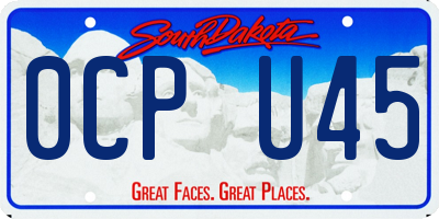 SD license plate 0CPU45
