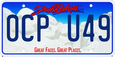 SD license plate 0CPU49