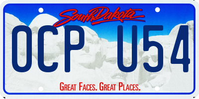 SD license plate 0CPU54