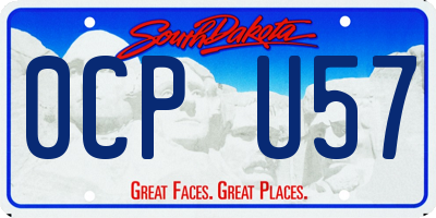 SD license plate 0CPU57