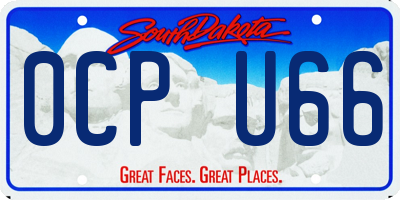 SD license plate 0CPU66