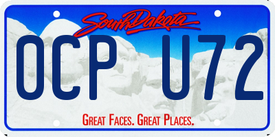SD license plate 0CPU72