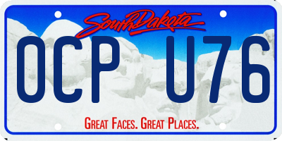 SD license plate 0CPU76