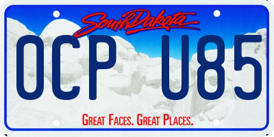 SD license plate 0CPU85