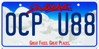 SD license plate 0CPU88