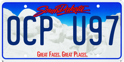 SD license plate 0CPU97