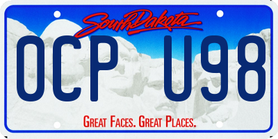 SD license plate 0CPU98