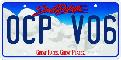 SD license plate 0CPV06