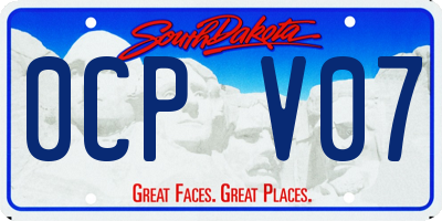 SD license plate 0CPV07