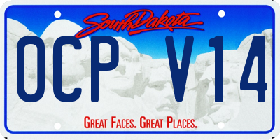 SD license plate 0CPV14