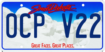 SD license plate 0CPV22