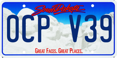 SD license plate 0CPV39
