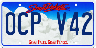 SD license plate 0CPV42