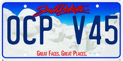 SD license plate 0CPV45