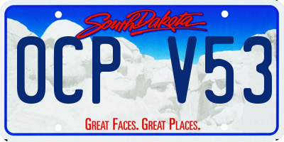 SD license plate 0CPV53