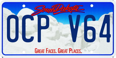 SD license plate 0CPV64