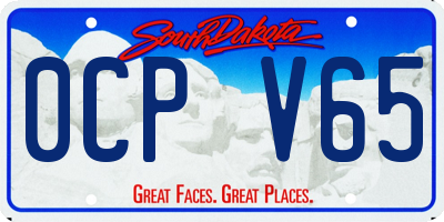 SD license plate 0CPV65