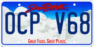 SD license plate 0CPV68