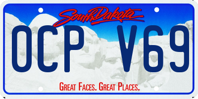 SD license plate 0CPV69