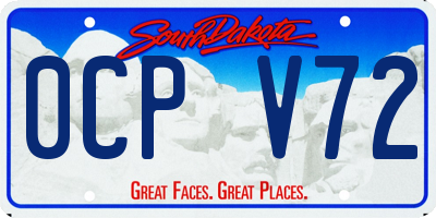 SD license plate 0CPV72