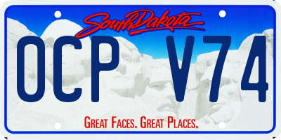 SD license plate 0CPV74