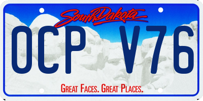 SD license plate 0CPV76