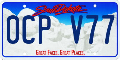 SD license plate 0CPV77