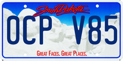 SD license plate 0CPV85