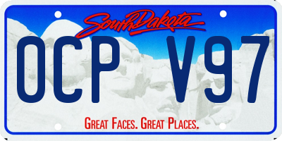 SD license plate 0CPV97