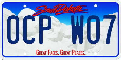 SD license plate 0CPW07