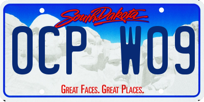 SD license plate 0CPW09