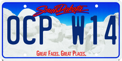 SD license plate 0CPW14