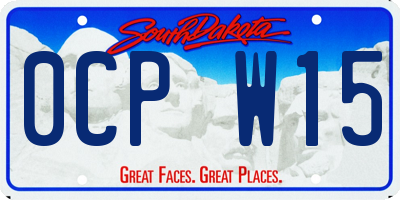 SD license plate 0CPW15