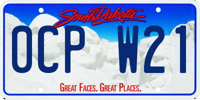 SD license plate 0CPW21